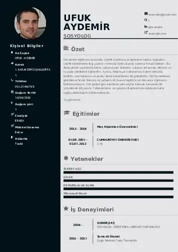 Sosyolog Cv Örnekleri cv indir